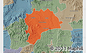 Political Map of Dolores Hidalgo, semi-desaturated