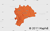 Political Map of Dolores Hidalgo, single color outside