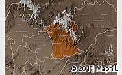 Physical Map of Guanajuato, semi-desaturated