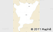 Classic Style Simple Map of Irapuato, single color outside