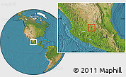 Satellite Location Map of Silao