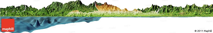 Physical Horizon Map of Acapulco De Juarez, satellite outside
