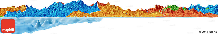 Political Horizon Map of Acapulco De Juarez