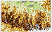 Physical 3D Map of Ajuchitlan del Progreso