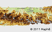 Physical Panoramic Map of Ajuchitlan del Progreso