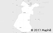 Silver Style Simple Map of Ajuchitlan del Progreso