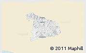 Classic Style 3D Map of Ayutla de los Libres, single color outside
