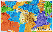 Physical 3D Map of Ayutla de los Libres, political outside