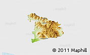 Physical 3D Map of Ayutla de los Libres, single color outside