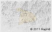Shaded Relief 3D Map of Ayutla de los Libres, lighten, desaturated