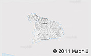 Silver Style 3D Map of Ayutla de los Libres, single color outside