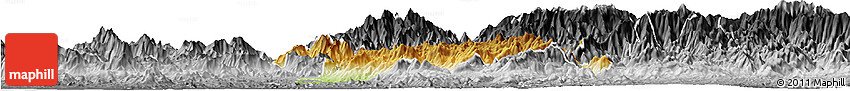 Physical Horizon Map of Ayutla De Los Libres, desaturated
