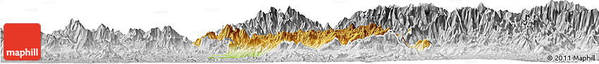 Physical Horizon Map of Ayutla De Los Libres, lighten, desaturated