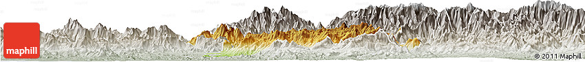 Physical Horizon Map of Ayutla De Los Libres, lighten, semi-desaturated