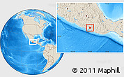 Shaded Relief Location Map of Ayutla de los Libres