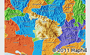 Physical Map of Ayutla de los Libres, political outside