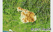 Physical Map of Ayutla de los Libres, satellite outside