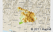 Physical Map of Ayutla de los Libres, shaded relief outside