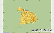 Savanna Style Map of Ayutla de los Libres, single color outside