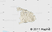 Shaded Relief Map of Ayutla de los Libres, single color outside