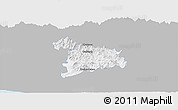 Gray Panoramic Map of Ayutla de los Libres, single color outside