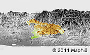 Physical Panoramic Map of Ayutla de los Libres, desaturated