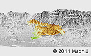 Physical Panoramic Map of Ayutla de los Libres, lighten, desaturated