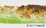 Physical Panoramic Map of Ayutla de los Libres