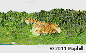 Physical Panoramic Map of Ayutla de los Libres, satellite outside