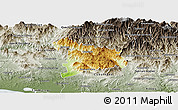 Physical Panoramic Map of Ayutla de los Libres, semi-desaturated