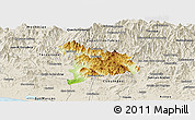 Physical Panoramic Map of Ayutla de los Libres, shaded relief outside