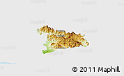 Physical Panoramic Map of Ayutla de los Libres, single color outside