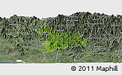 Satellite Panoramic Map of Ayutla de los Libres, semi-desaturated