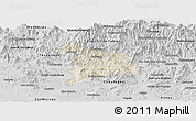 Shaded Relief Panoramic Map of Ayutla de los Libres, desaturated