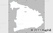 Gray Simple Map of Ayutla de los Libres, single color outside