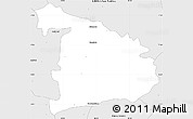 Silver Style Simple Map of Ayutla de los Libres