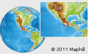 Physical Location Map of Copalillo, highlighted parent region, within the entire country