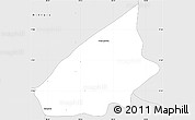 Silver Style Simple Map of Cualac