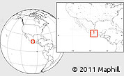 Blank Location Map of Huamuxtitlan, within the entire country