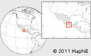 Blank Location Map of Huamuxtitlan, highlighted country, within the entire country