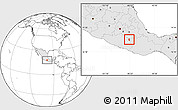 Blank Location Map of Huamuxtitlan, highlighted country