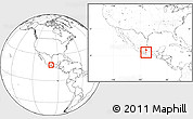 Blank Location Map of Huamuxtitlan, highlighted parent region, within the entire country