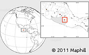Blank Location Map of Huamuxtitlan, highlighted parent region