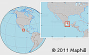 Gray Location Map of Huamuxtitlan, highlighted parent region, within the entire country