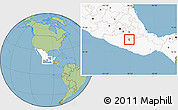 Savanna Style Location Map of Huamuxtitlan, highlighted country