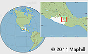 Savanna Style Location Map of Huamuxtitlan, highlighted parent region