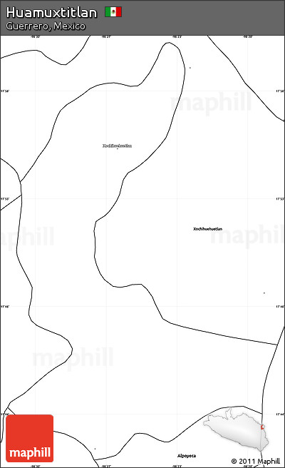 Blank Simple Map of Huamuxtitlan