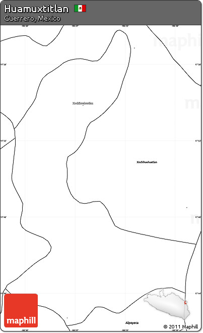 Blank Simple Map of Huamuxtitlan