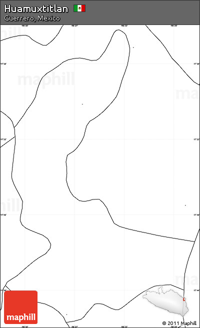 Blank Simple Map of Huamuxtitlan, no labels