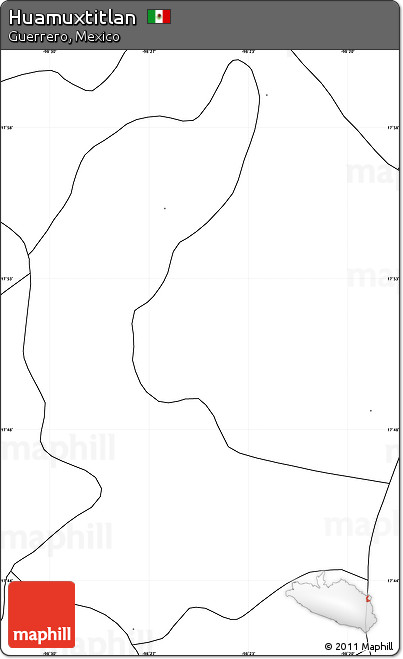 Blank Simple Map of Huamuxtitlan, no labels